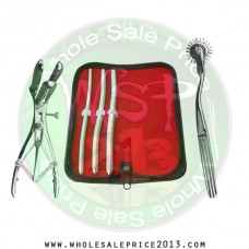  Hegar uterine dilator 3 pieces set, 7-8, 9-10, 11-12, wartenberg pinwheel,mathieu speculum